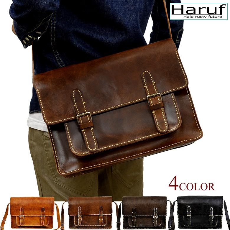 Haruf（ハルフ） ショルダーバッグ 斜めがけバッグ メンズ 本革 レザー