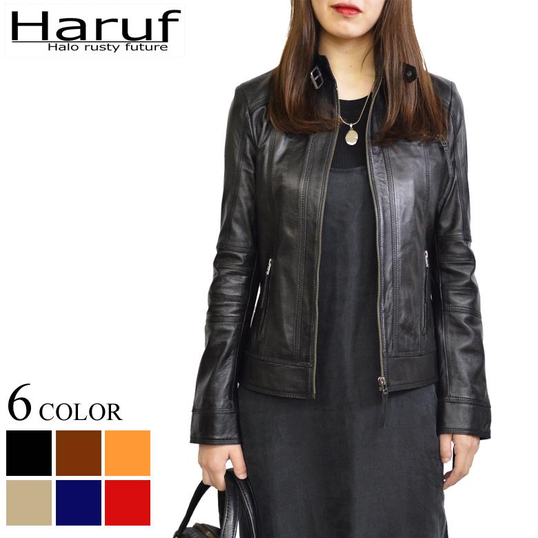 Haruf（ハルフ） シングルライダースジャケット レザージャケット 革
