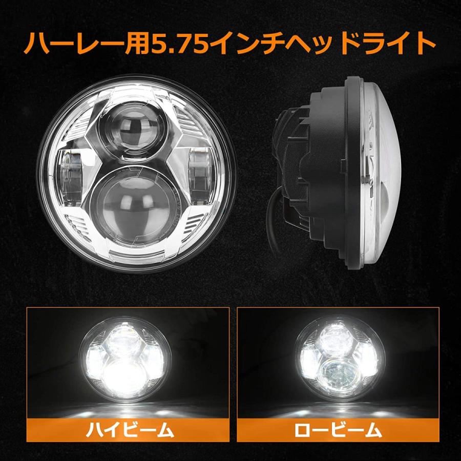 WMW プロジェクターLED 5-3/4インチ・ヘッドライト ハーレー用