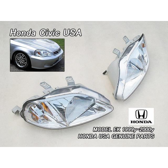シビックEK後期【HONDA】ホンダCIVIC純正USヘッドライト左右(99-00y