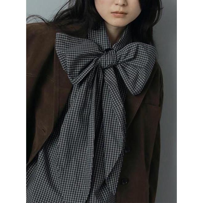 anuke（アンヌーク） Volume Ribbon Shirts☆ 25秋冬予約 62520407