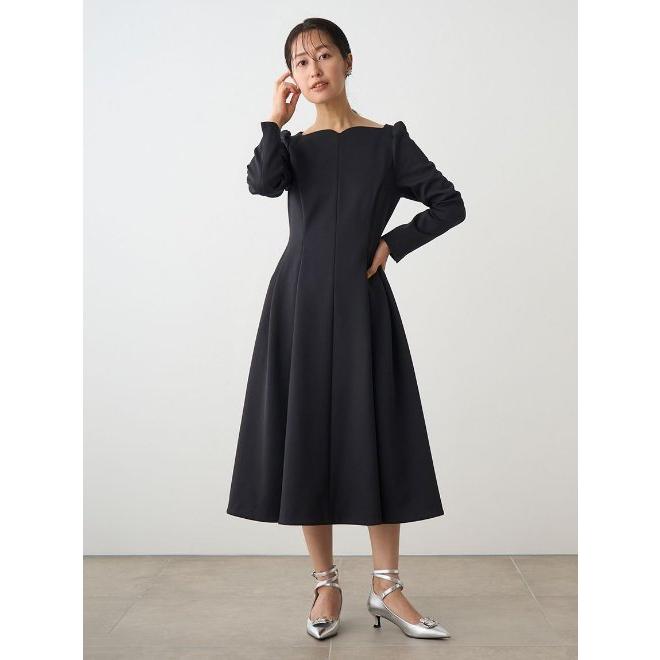 CELFORD（セルフォード） デザインネックポンチワンピース 23秋冬