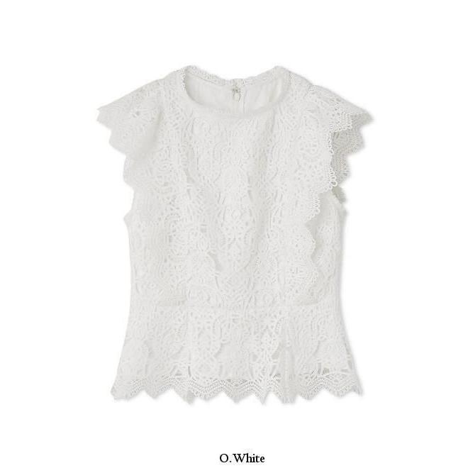 CELFORD（セルフォード） (セール40%OFF&PT5) ペプラムレースブラウス