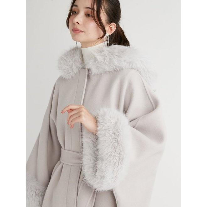 CELFORD（セルフォード） (12%OFF) ファーポンチョコート 24秋冬