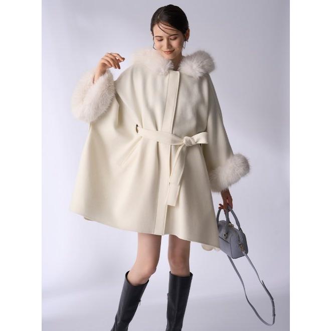 CELFORD（セルフォード） (12%OFF) ファーポンチョコート 24秋冬