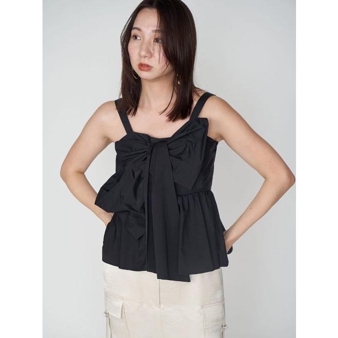 FRAY I.D（フレイ・アイディー） ペプラムリボントップス 24春夏予約