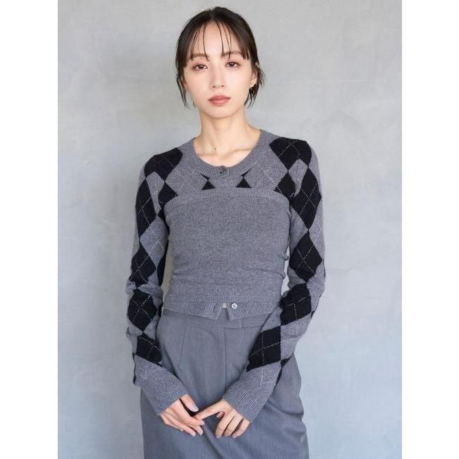 SNIDEL（スナイデル） (10%OFF&300円OFF) アーガイルニット