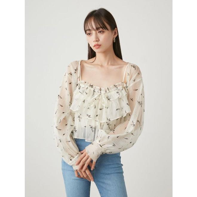 SNIDEL（スナイデル） フリルキャミ＆ボレロセット 24春夏 SWFB241145