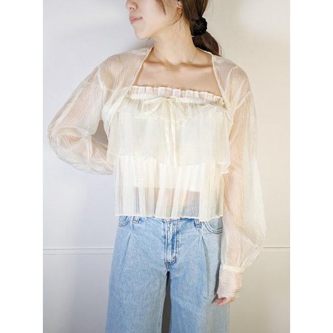 SNIDEL（スナイデル） フリルキャミ＆ボレロセット 24春夏 SWFB241145