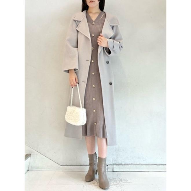 SNIDEL（スナイデル） ウロコカシミヤロングコート 23秋冬 SWFC234001