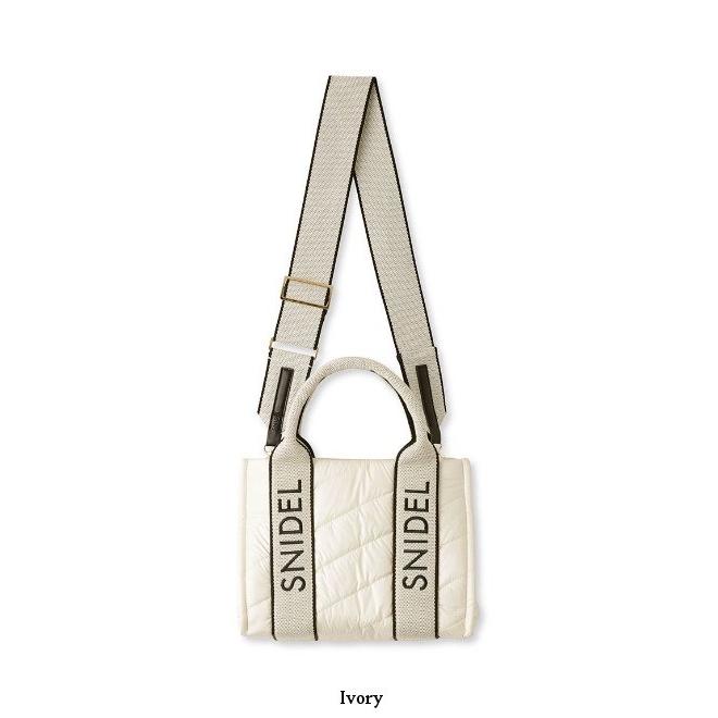 SNIDEL（スナイデル） キルティングロゴバッグ 23秋冬. SWGB235610