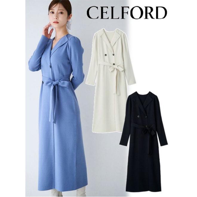 CELFORD（セルフォード） (セール20%OFF) トレンチ風ニットタイト
