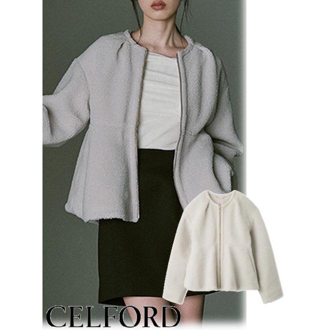CELFORD（セルフォード） (12%OFF) ボアペプラムジャケット 24秋冬