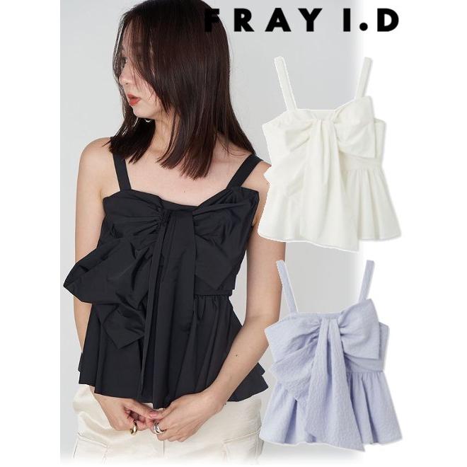 FRAY I.D（フレイ・アイディー） ペプラムリボントップス 24春夏予約