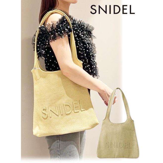 SNIDEL（スナイデル） ジュートロゴトートバッグ 24春夏. SWGB244603