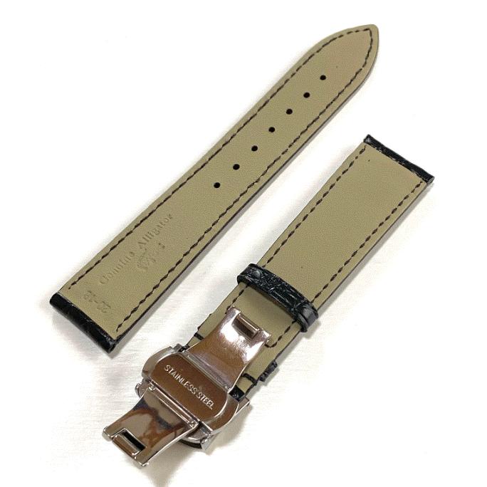 腕時計用 レザーベルト メンズ 20mm 本革 ワニ革 ロレックス用 互換