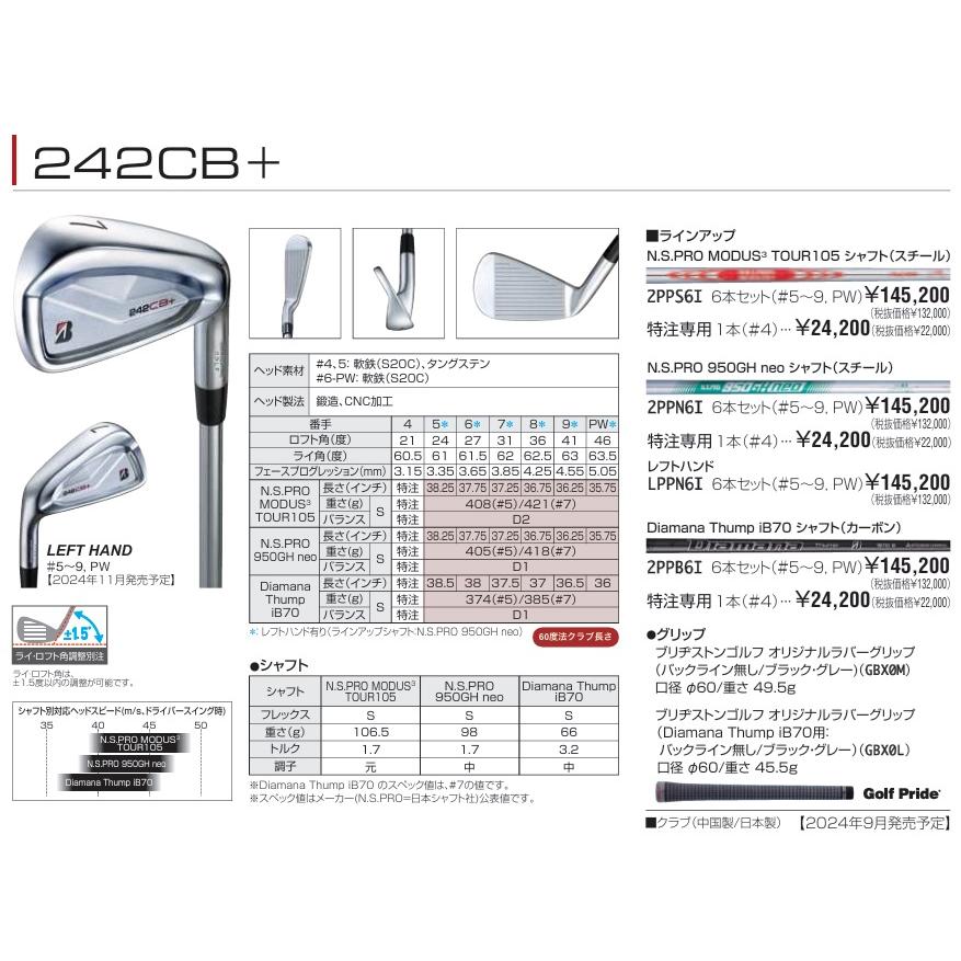 BRIDGESTONE（ブリヂストン） ブリヂストンゴルフ 242CB+ アイアン6本