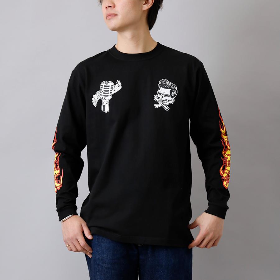 横浜銀蝿 ロンT メンズ 長袖 カットソー コラボtシャツ バックプリント