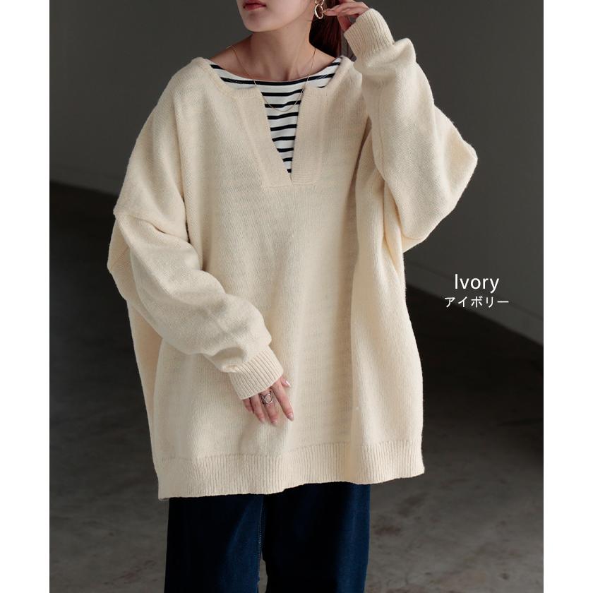 HUG.U（ハグユー） ニット キーネック レディース トップス セーター