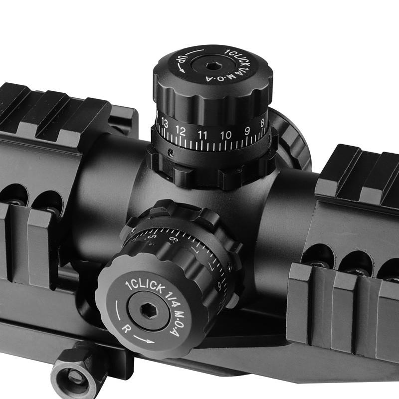 3 color Illuminated 1.5-4×30 イルミネートショートスコープ ブラック