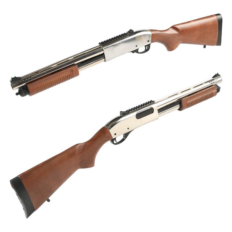 Golden Eagle M870 ガスショットガン ショートモデル Silver/RealWood