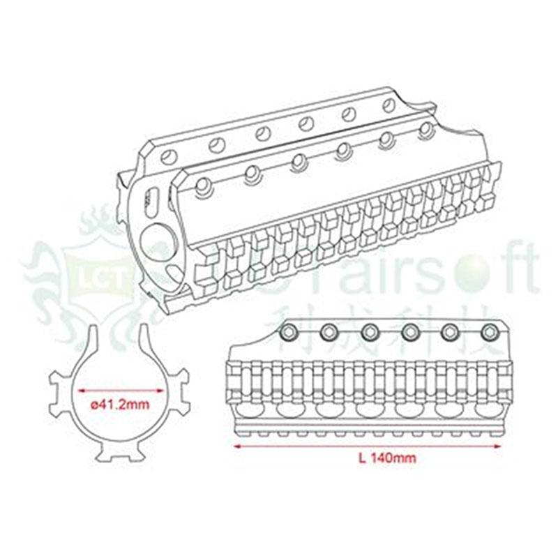 LCT AS VAL/VSS Vintorez対応 140mmサイレンサーレール : ミリタリー