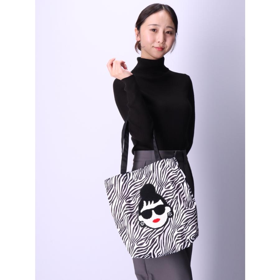 トートバッグ HAPPY FACE EMMA 相良刺繍 お顔 サングラス LADY 撥水