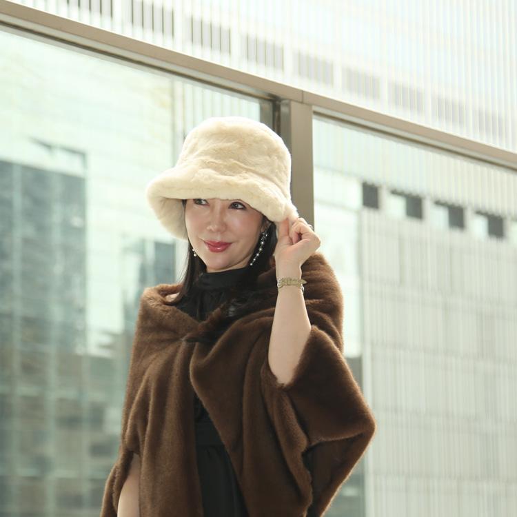 レッキスラビット ファー バケットハット 帽子 ファー帽子 バケハ