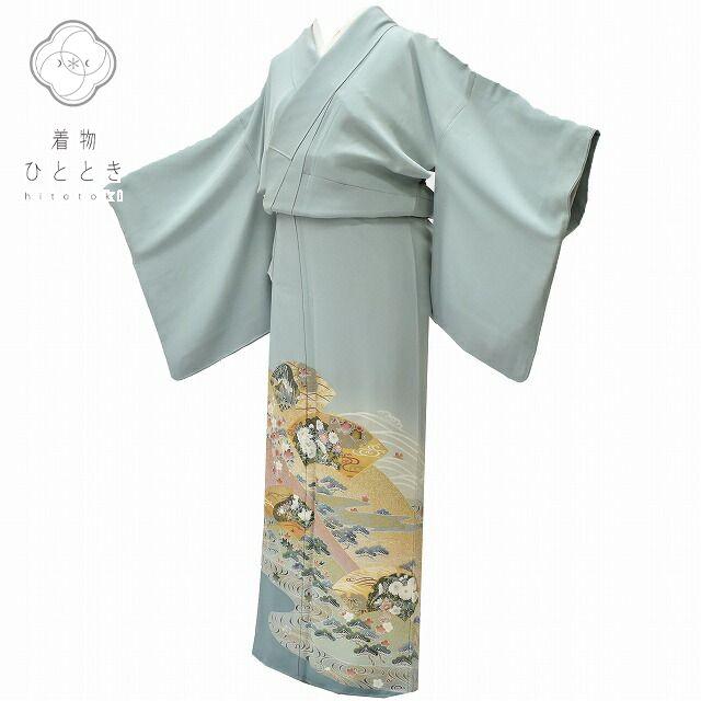 リサイクル着物 色留袖 中古 正絹 仕立て上がり 一つ紋付き 結婚式