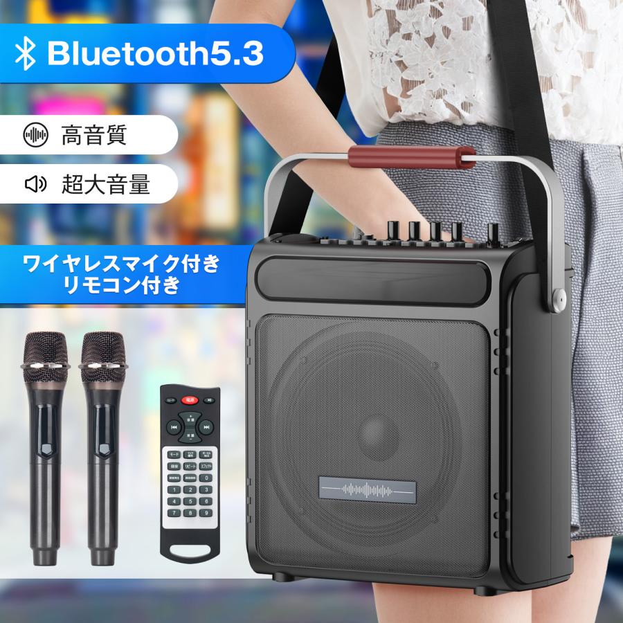 スピーカーセット 拡声器 充電式 TFカード/USB/AUX/スマホ対応