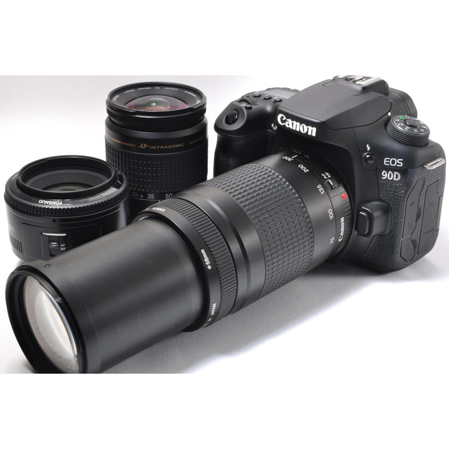 EOS Canon キヤノン 90D 超望遠トリプルレンズセット SDカード(16GB