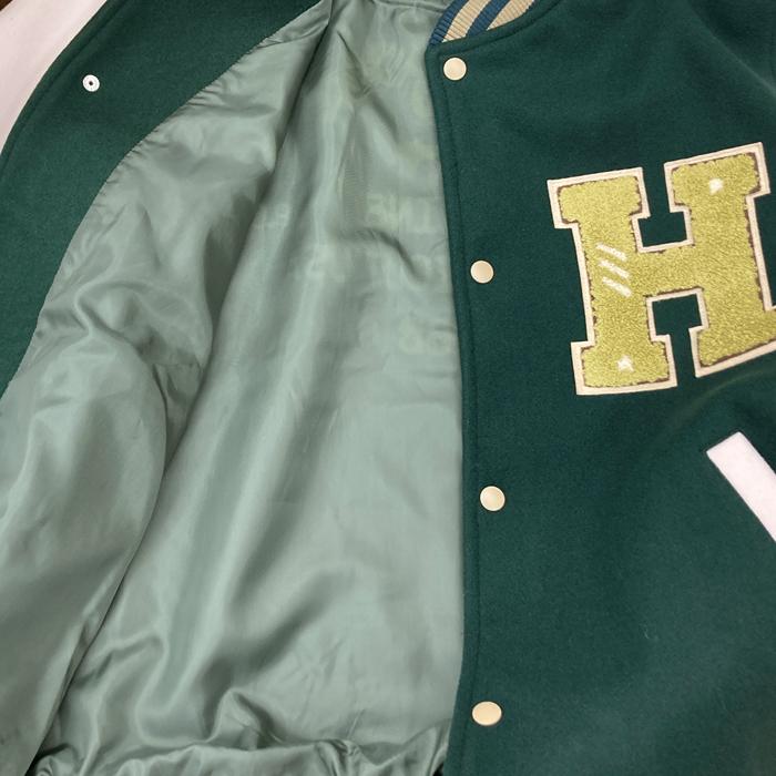 キューブシュガー CUBE SUGAR ウールフィールロゴ刺繍スタジャン