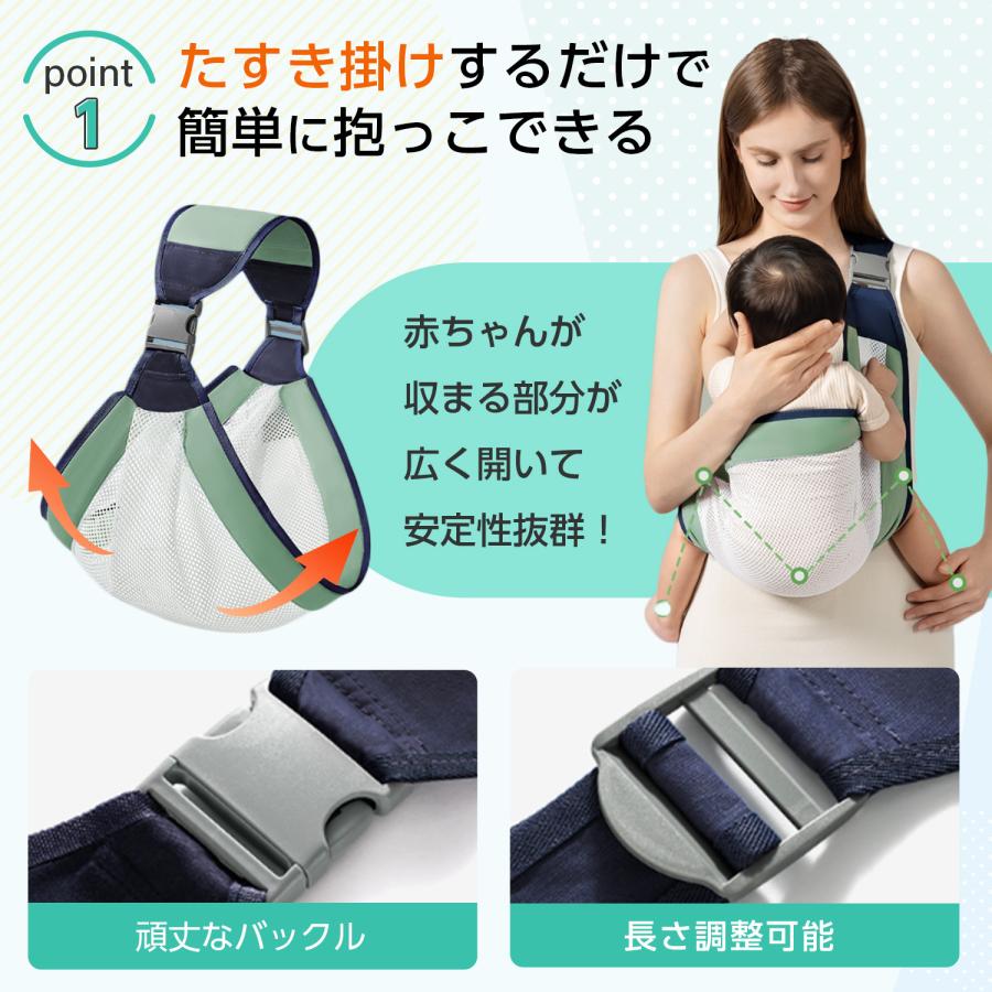 ベビースリング 新生児 メッシュ ヒップシート 20kg ショルダー 抱っこ