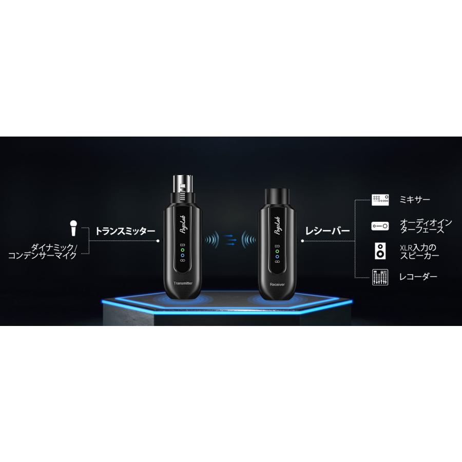POGOLAB XLRワイヤレスマイクシステム 送信機 受信機 2.4 GHz XLR