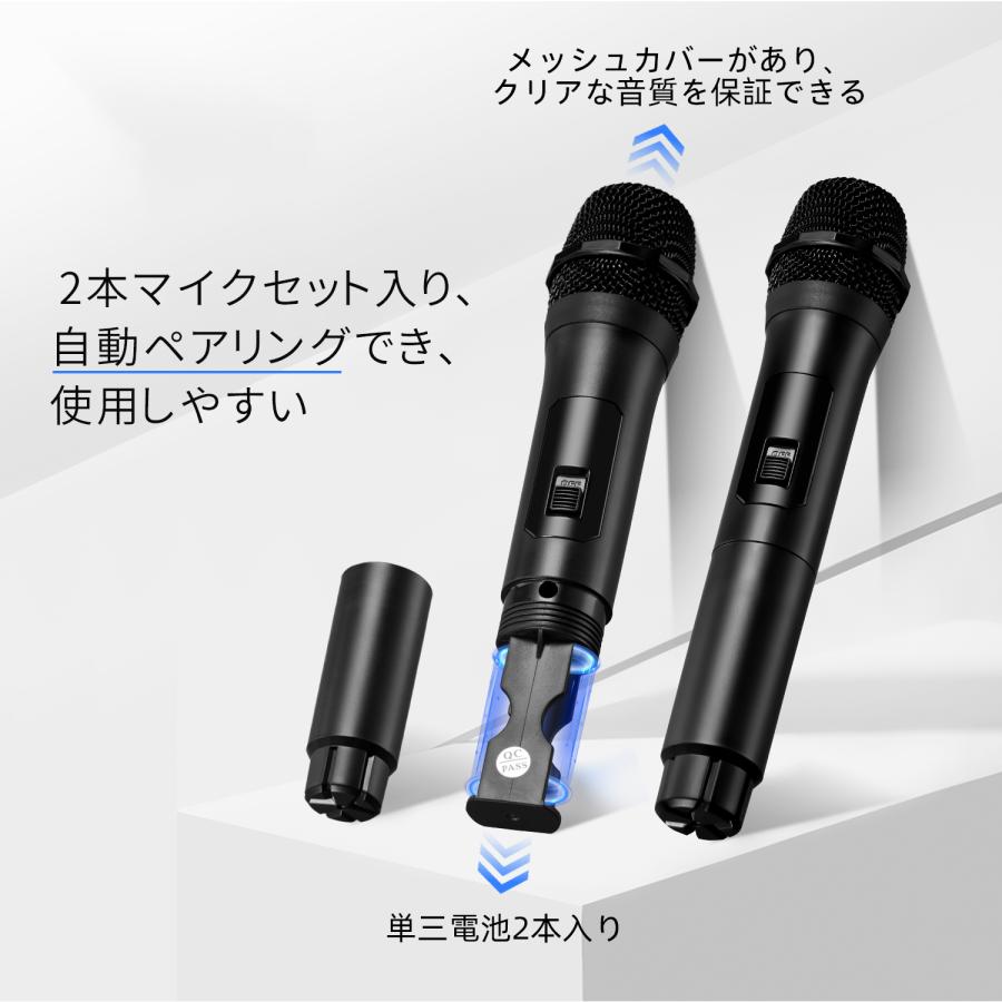 1年保証 LEKATO ワイヤレスマイク セット 2本セット ハンドマイク2本