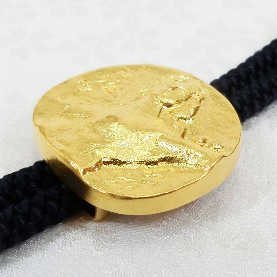 おかめ 根付 ループタイ 天然素材 彫刻 アンティーク 工芸品 未使用