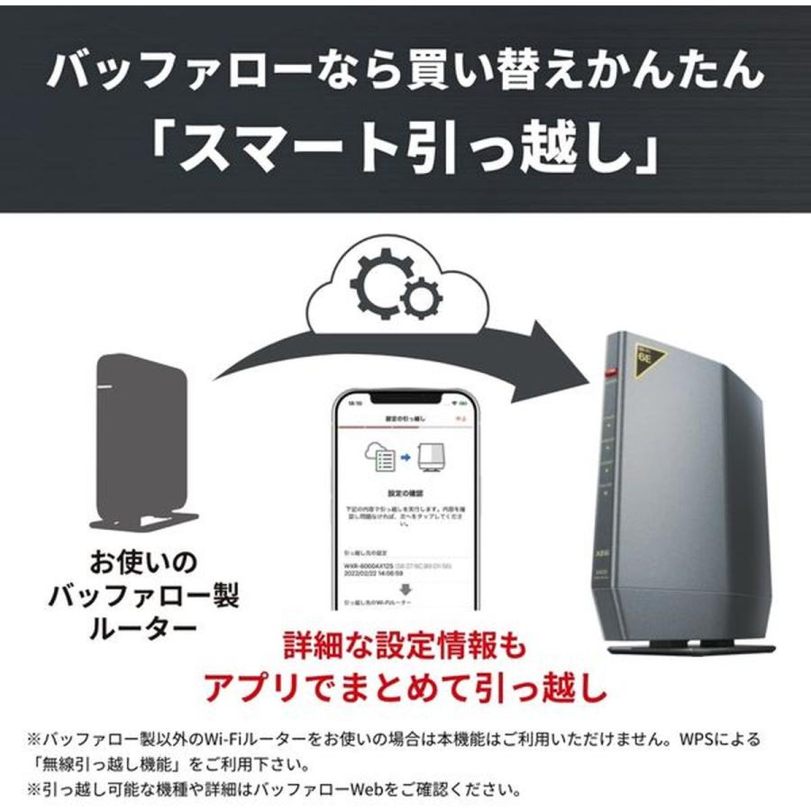 BUFFALO（バッファロー） AirStation 無線LAN Wi-fiルーター Wi-Fi6E