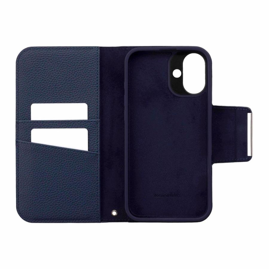 NTTドコモ アウトレット ドコモ純正 iPhone 16 Plus レザーフリップ