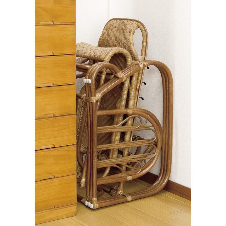 籐 ラタン rattan 寝椅子 シェーズロング リクライニング チェア