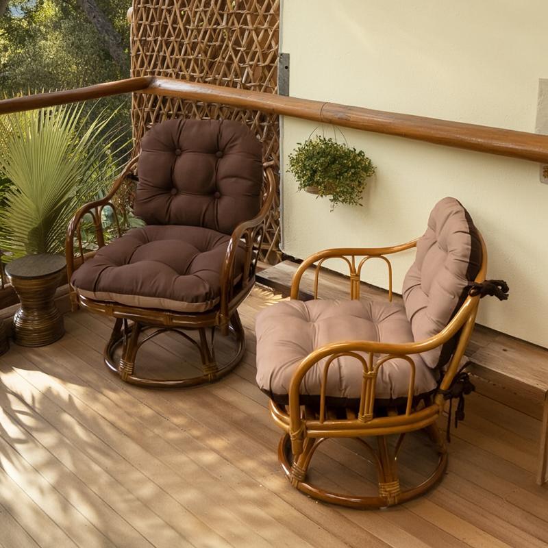 ラタン クッションリバーシブル回転座椅子 ハニー ラタンクッション