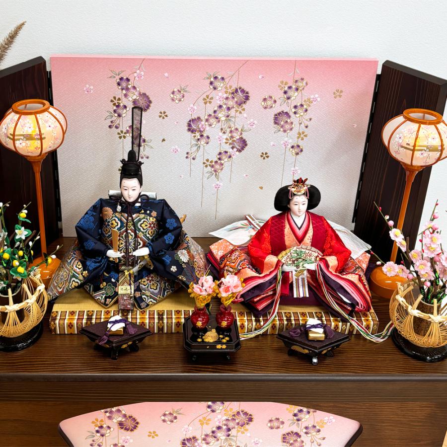 ひなせい 雛人形 おしゃれ 収納飾り 「このみ雛」 親王飾り 二人飾り