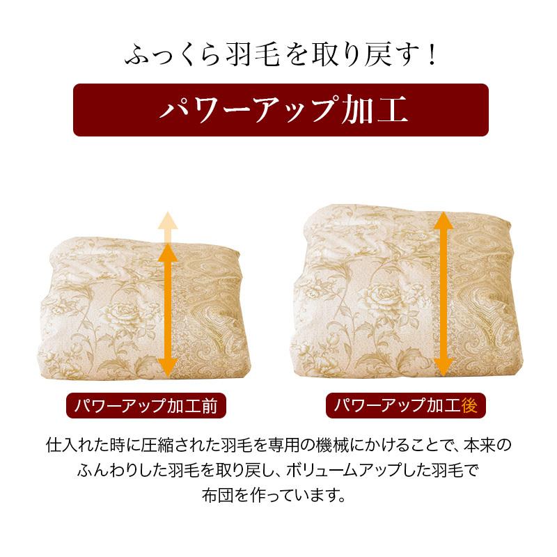 羽毛肌掛け布団 シングル ロイヤルゴールドラベル 93 ロング 冬用 羽毛