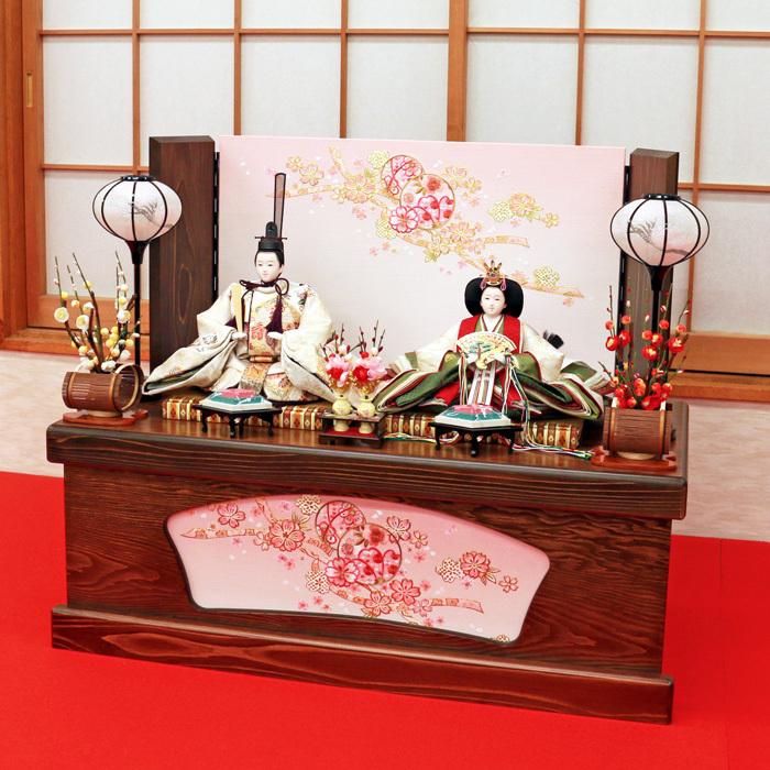 ひなせい 雛人形 収納飾り おしゃれ 「てまり雛 」 コンパクト