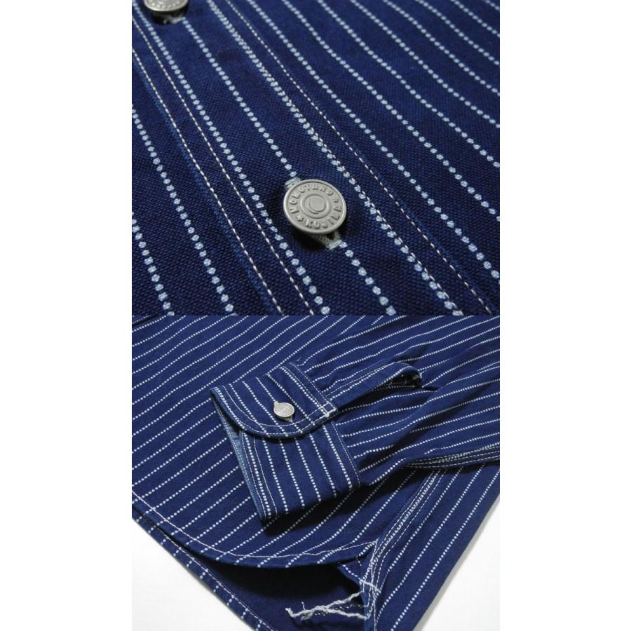 桃太郎ジーンズ（MOMOTARO JEANS） ウォバッシュストライプ長袖ワーク