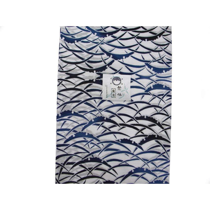 竺仙浴衣反物（ちくせん） 綿絽白地注染浴衣 露芝31-1007 : 京都ひのや