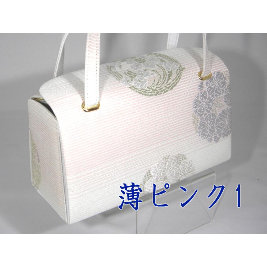 夏用 草履バッグセット 正絹帯地絽唐織 花丸 薄ピンク 和装用草履