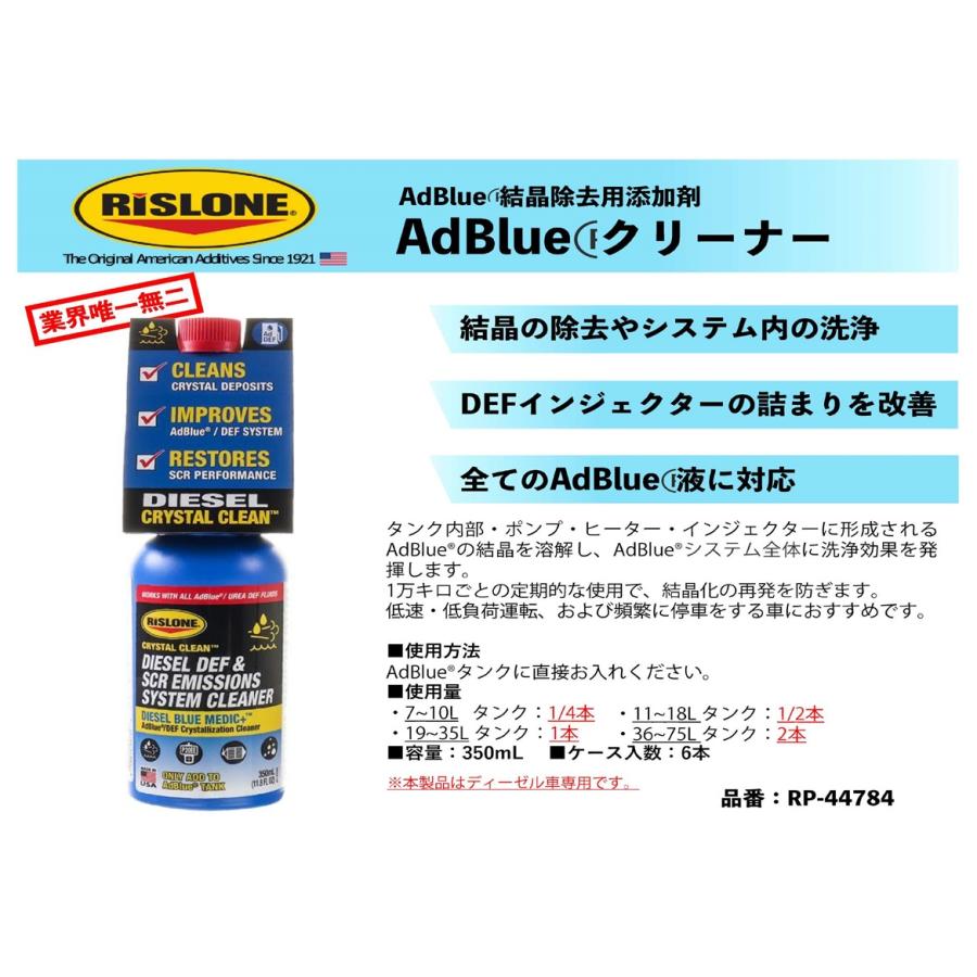 RISLONE(リスローン) AdBlueクリーナー RP-44784 結晶除去用添加剤