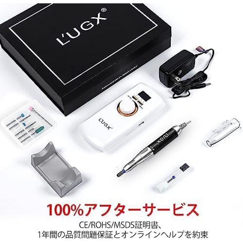 L'UGX 電動ネイルマシン 30000RPM プロ ネイルドリル 研磨 爪磨き