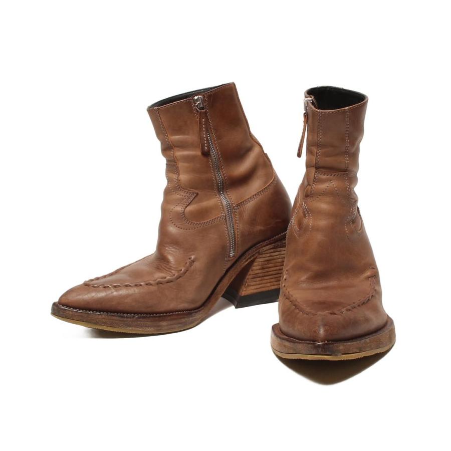 アクネステュディオス ショートブーツ サイドジップ メンズ SIZE 42 (M