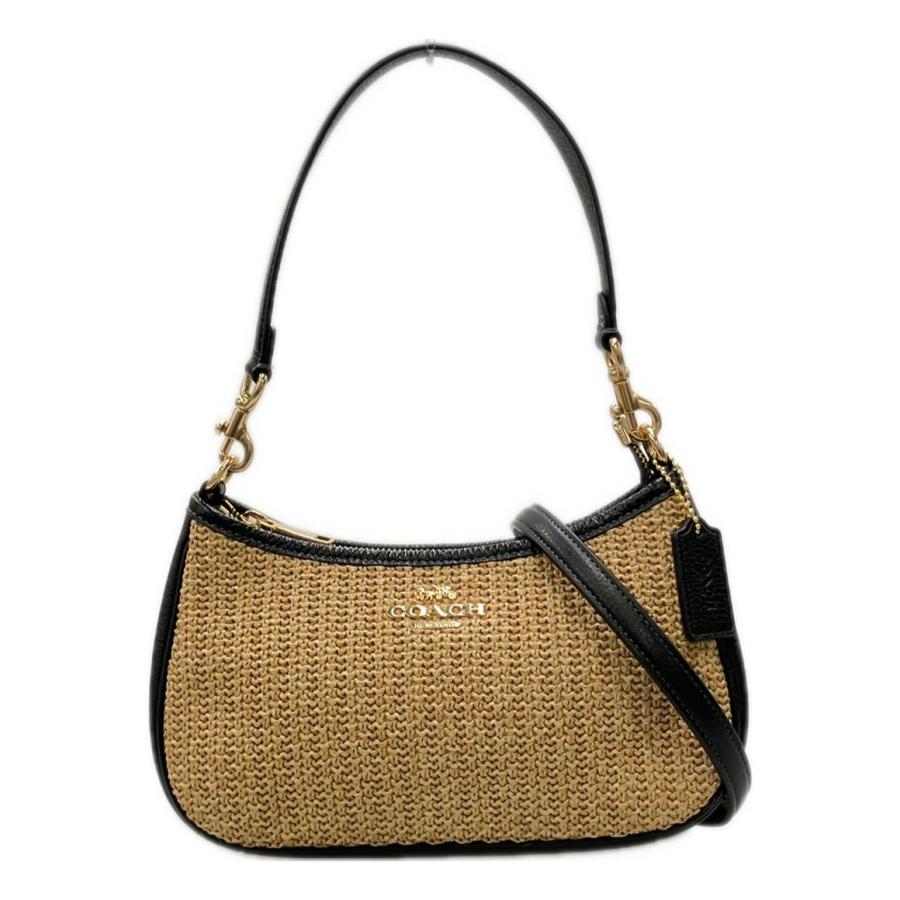 コーチ 2WAY ハンドバッグ ショルダーバッグ 斜め掛け テリ ストロー